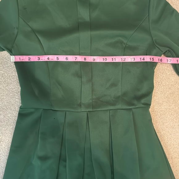 5/$50 EUC Purple Month Emerald Green Long Sleeved Skater Mini Dress Sz. L - Picture 6 of 9